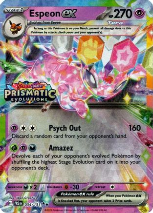 Espeon ex - 034/131 (Prismatic Evolutions Stamp) (34) Holofoil  - Miscellaneous Cards & Products