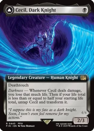 Cecil, Dark Knight // Cecil, Redeemed Paladin (Extended Art) (445) - Universes Beyond: FINAL FANTASY | Silver Goblin