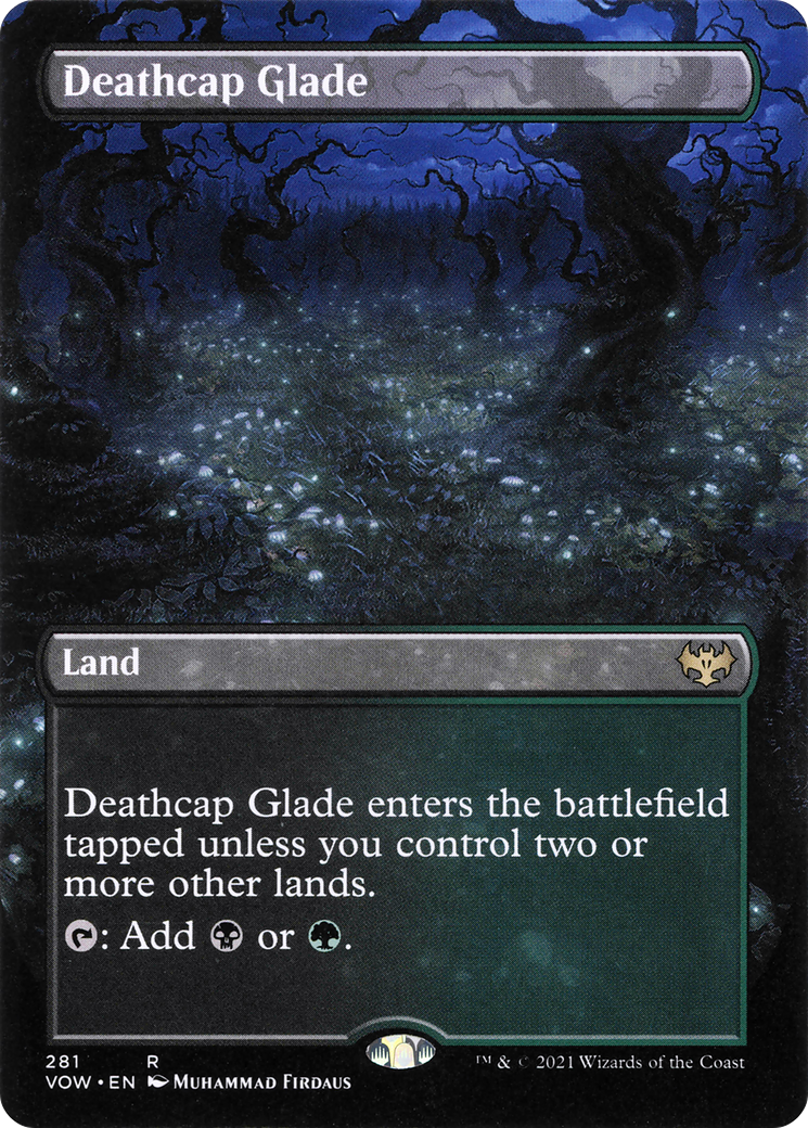 Deathcap Glade (Borderless Alternate Art) [Innistrad: Crimson Vow] Foil