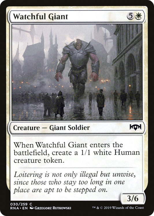Watchful Giant [Ravnica Allegiance] Foil