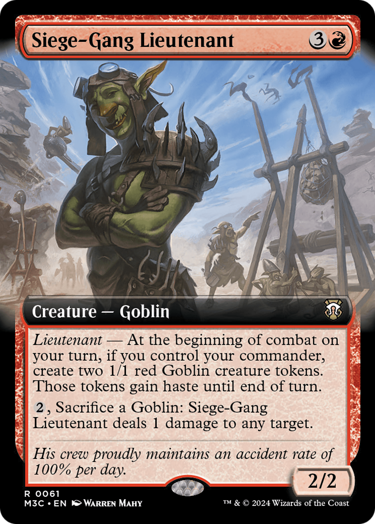 Siege-Gang Lieutenant (Extended Art) [Modern Horizons 3 Commander] | Silver Goblin