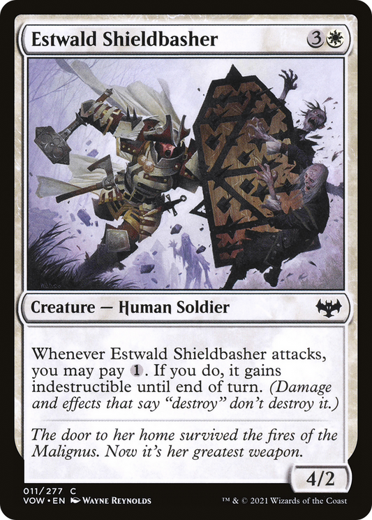 Estwald Shieldbasher [Innistrad: Crimson Vow] Foil