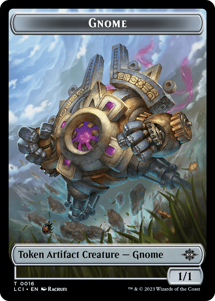 Gnome // Golem Double-Sided Token [The Lost Caverns of Ixalan Tokens] | Silver Goblin