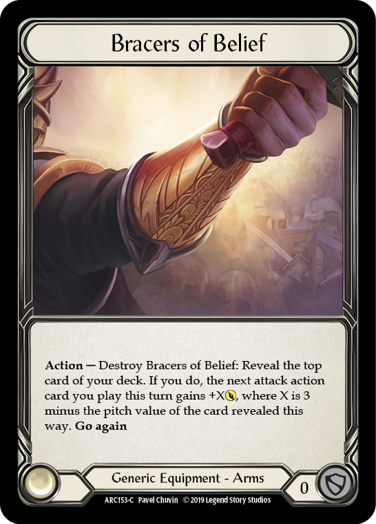 Bracers of Belief [ARC153-C] (Arcane Rising)  1st Edition Cold Foil | Silver Goblin