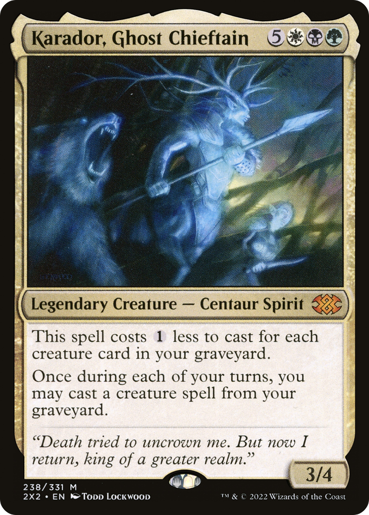 Karador, Ghost Chieftain [Double Masters 2022] Foil