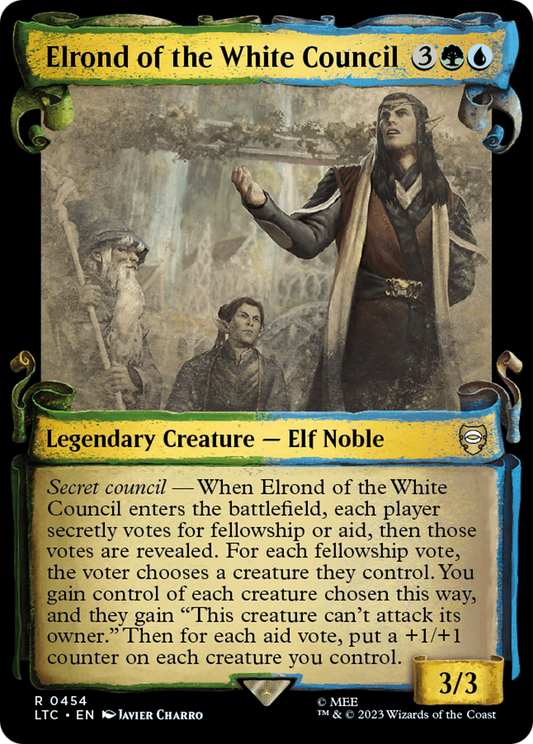 Elrond of the White Council [The Lord of the Rings: Tales of Middle-Earth Commander Showcase Scrolls] Foil
