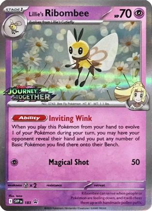 Lillie's Ribombee - 183 (Prerelease) (183) Holofoil - SV Scarlet & Violet Promo Cards