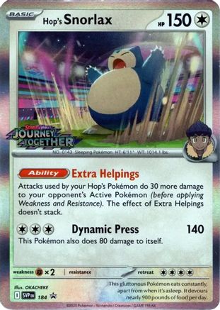 Hop's Snorlax - 184 (Prerelease) (184) Holofoil - SV Scarlet & Violet Promo Cards