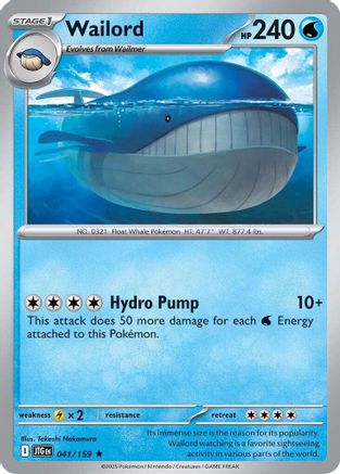 Wailord (41) Reverse Holofoil - Journey Together