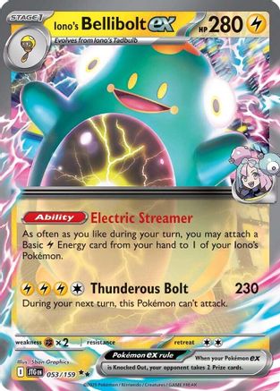 Iono's Bellibolt ex - 053/159 (53) Holofoil - SV09 Journey Together