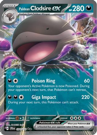 Paldean Clodsire ex (94) Holofoil - SV09 Journey Together