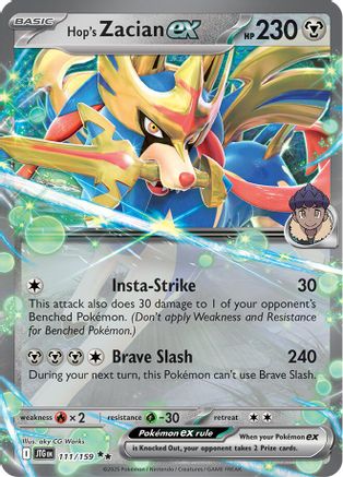 Hop's Zacian ex - 111/159 (111) Holofoil - SV09 Journey Together