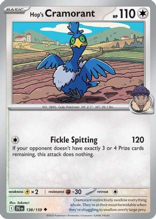 Hop's Cramorant (138) Reverse Holofoil - Journey Together