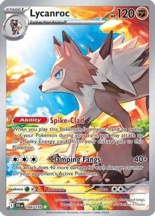 Lycanroc - 166/159 (166) Holofoil - SV09 Journey Together