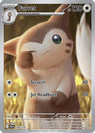 Furret - 168/159 (168) Holofoil - SV09 Journey Together