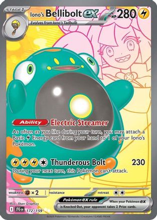 Iono's Bellibolt ex - 172/159 (172) Holofoil - SV09 Journey Together