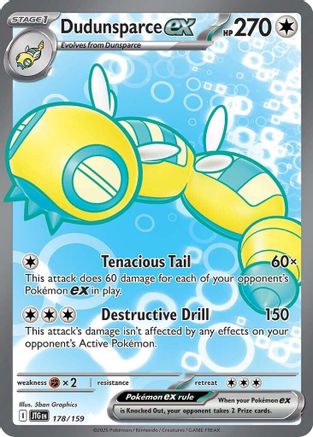 Dudunsparce ex - 178/159 (178) Holofoil - SV09 Journey Together