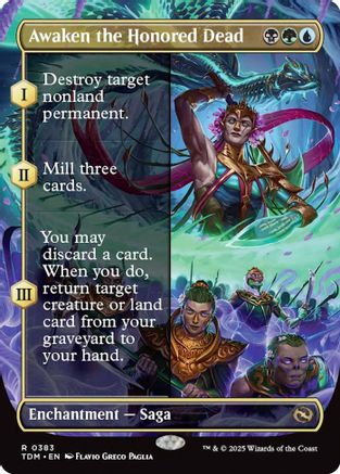 Awaken the Honored Dead (Borderless) (383) Foil - Tarkir: Dragonstorm