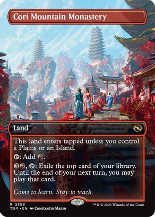 Cori Mountain Monastery (Borderless) (393) Foil - Tarkir: Dragonstorm