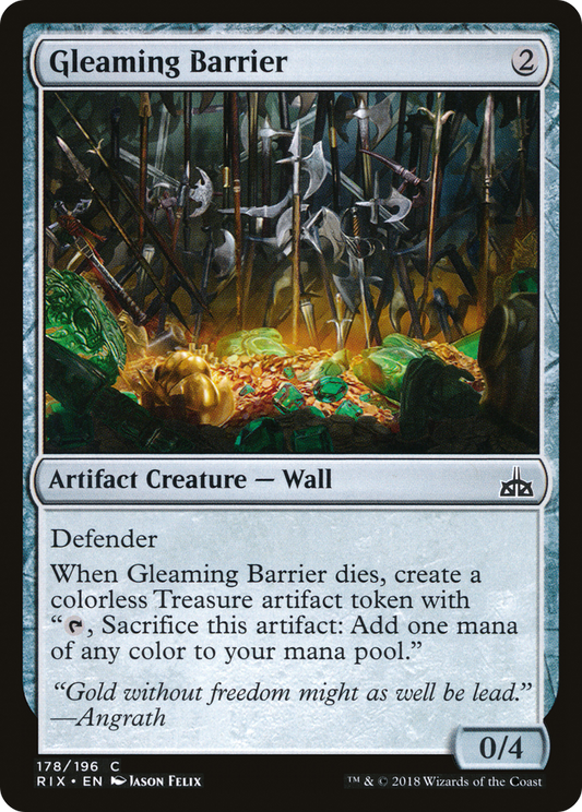 Gleaming Barrier [Rivals of Ixalan] Foil