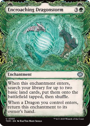 Encroaching Dragonstorm (Showcase) (305) Foil - Tarkir: Dragonstorm