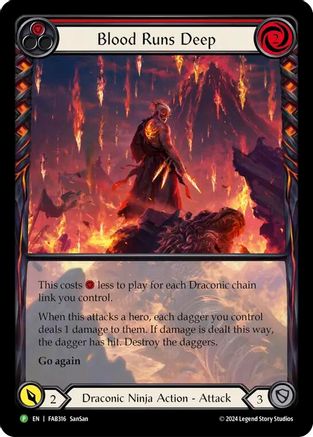 Blood Runs Deep - FAB316 (FAB316) Rainbow Foil - Flesh and Blood: Promo Cards