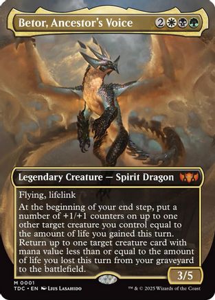 Betor, Ancestor's Voice (Borderless) (001) - Commander: Tarkir: Dragonstorm