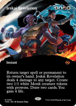 Jeskai Revelation (Borderless) (361) Foil - Tarkir: Dragonstorm