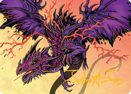 Stormshriek Feral Art Card (35/54) (Gold-Stamped Signature) (035) - Art Series: Tarkir: Dragonstorm