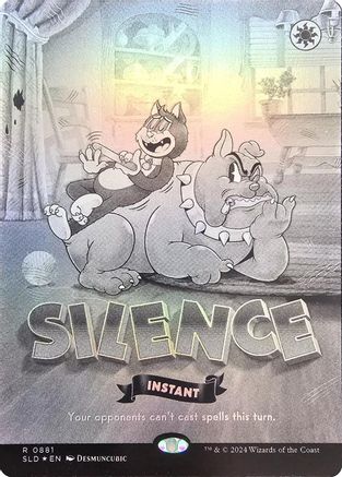 Silence (Black & White Foil) (881) Foil - Secret Lair Drop