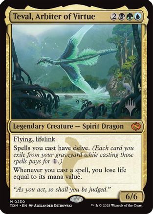 Teval, Arbiter of Virtue Foil (230) - Promo Pack: Tarkir: Dragonstorm