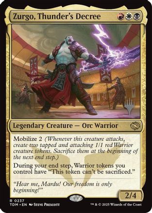 Zurgo, Thunder's Decree (237) - Promo Pack: Tarkir: Dragonstorm