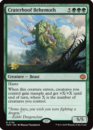 Craterhoof Behemoth (138) Foil - Prerelease Cards