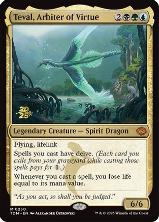 Teval, Arbiter of Virtue (230) Foil - Prerelease Cards
