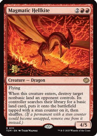 Magmatic Hellkite (111) Foil - Prerelease Cards