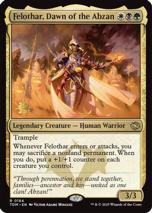 Felothar, Dawn of the Abzan (184) Foil - Prerelease Cards