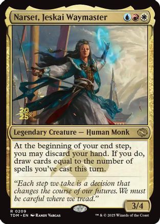 Narset, Jeskai Waymaster (209) Foil - Prerelease Cards