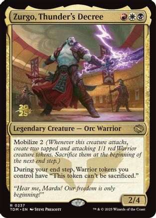 Zurgo, Thunder's Decree Foil (237)
