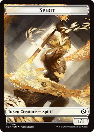 Spirit (0006) // Spirit (0007) Double-Sided Token (6 // 7) - Tarkir: Dragonstorm