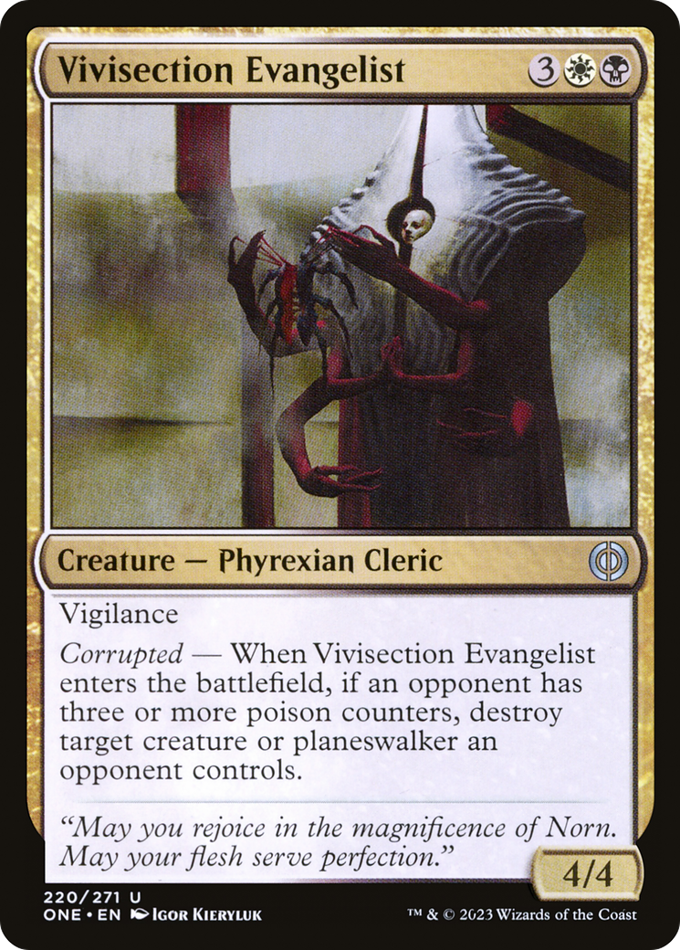 Vivisection Evangelist [Phyrexia: All Will Be One] Foil