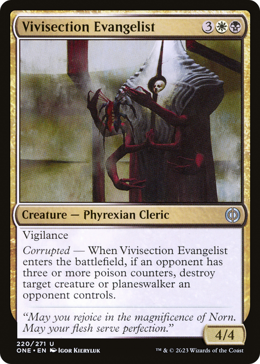 Vivisection Evangelist [Phyrexia: All Will Be One] Foil