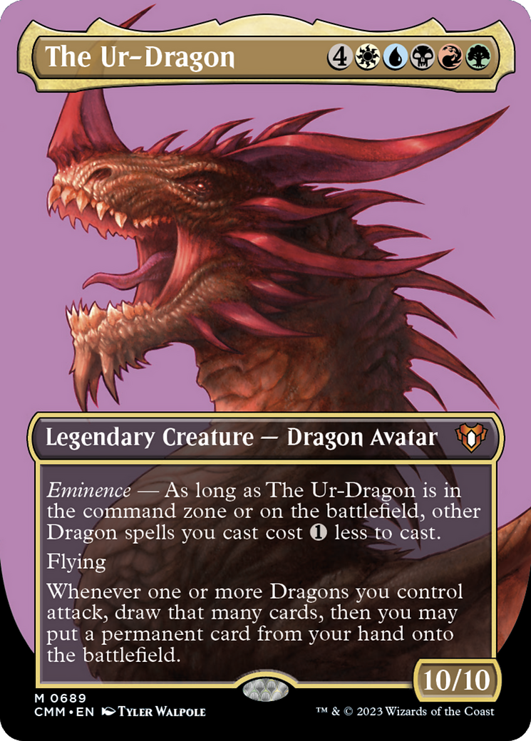 The Ur-Dragon (Borderless Profile) [Commander Masters] Foil