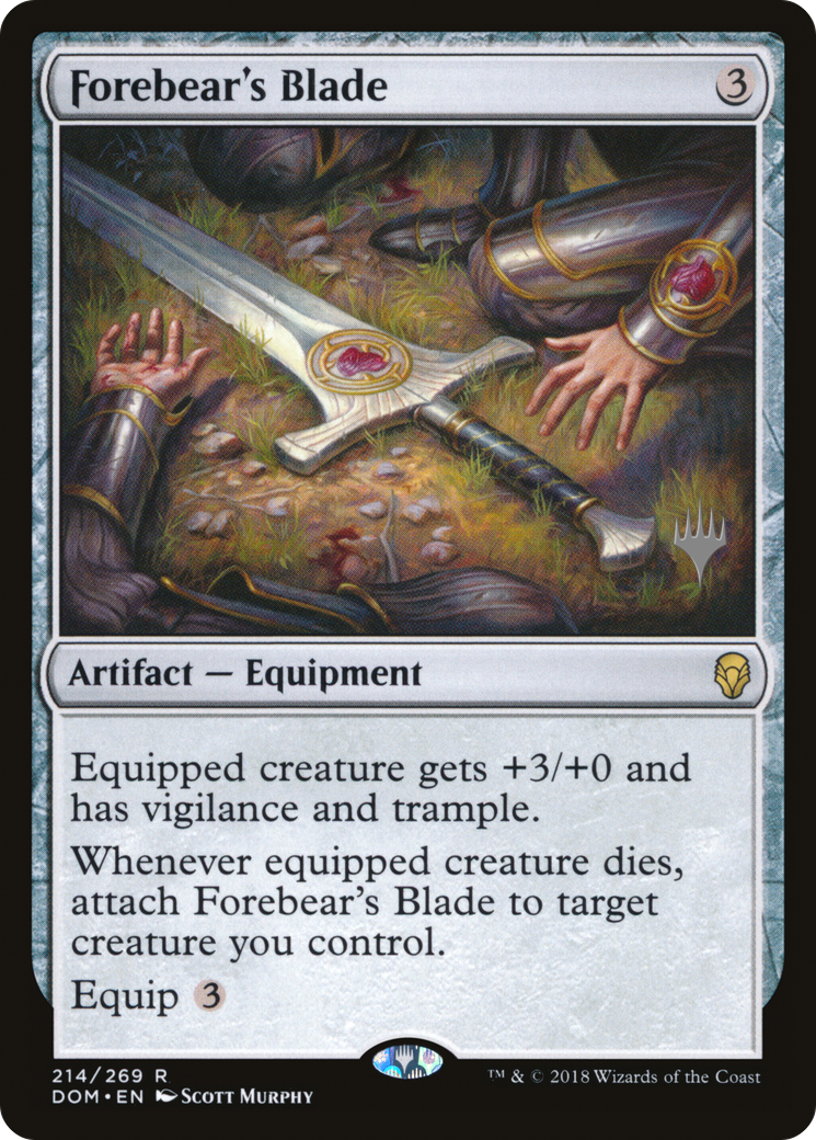 Forebear's Blade (Promo Pack) [Dominaria Promos] | Silver Goblin