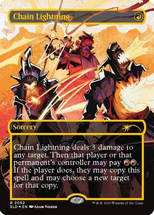 Chain Lightning (2047) (Raised Foil) (2052) - Secret Lair Drop Series