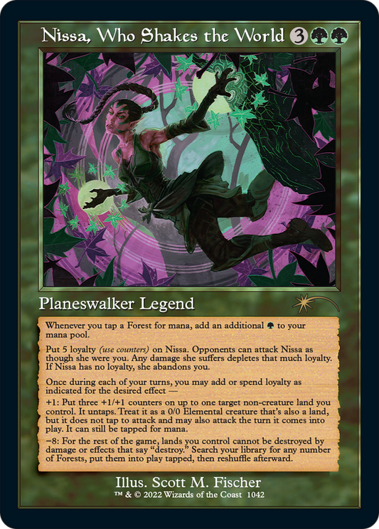 Nissa, Who Shakes the World (Retro) [Secret Lair Drop Series] Foil