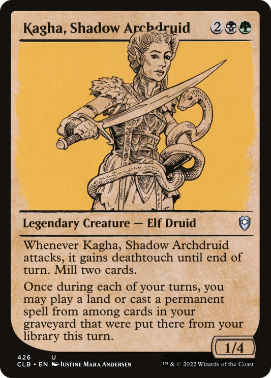 Kagha, Shadow Archdruid (Showcase) [Commander Legends: Battle for Baldur's Gate] Foil