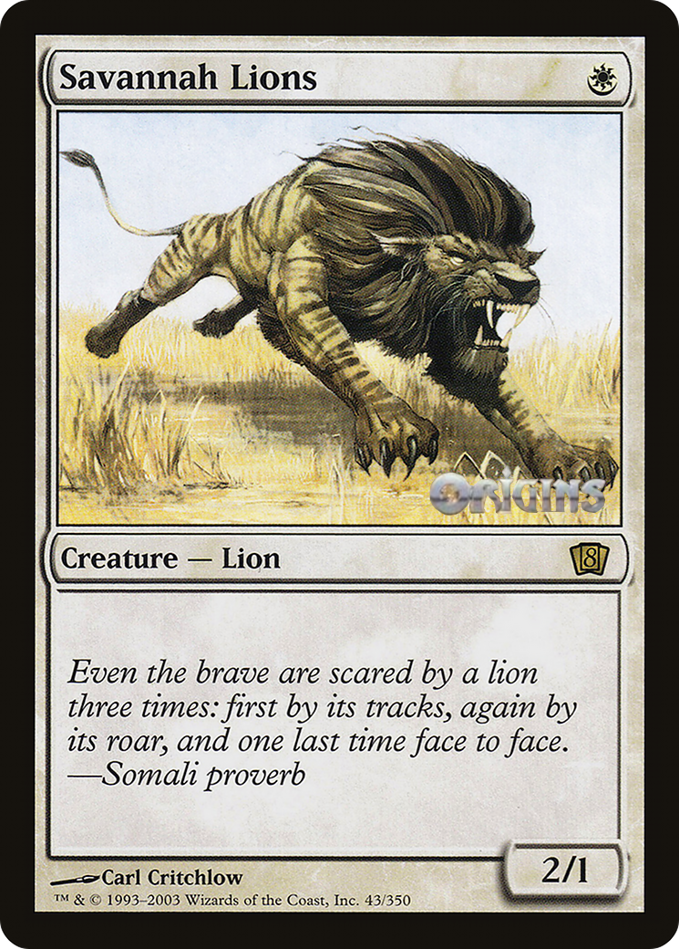 Savannah Lions (Origins 2003) [Oversize Cards] | Silver Goblin