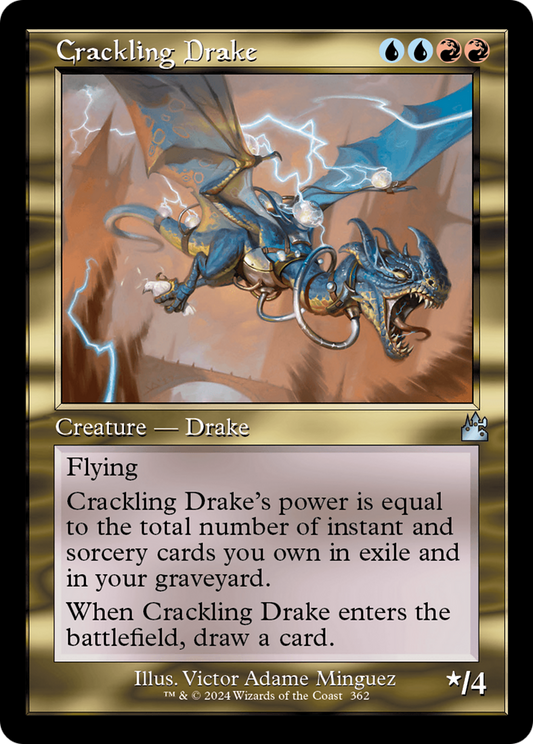 Crackling Drake (Retro Frame) [Ravnica Remastered] Foil