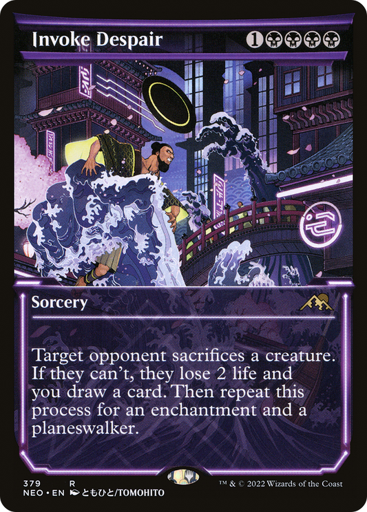 Invoke Despair (Showcase Soft Glow) [Kamigawa: Neon Dynasty] Foil