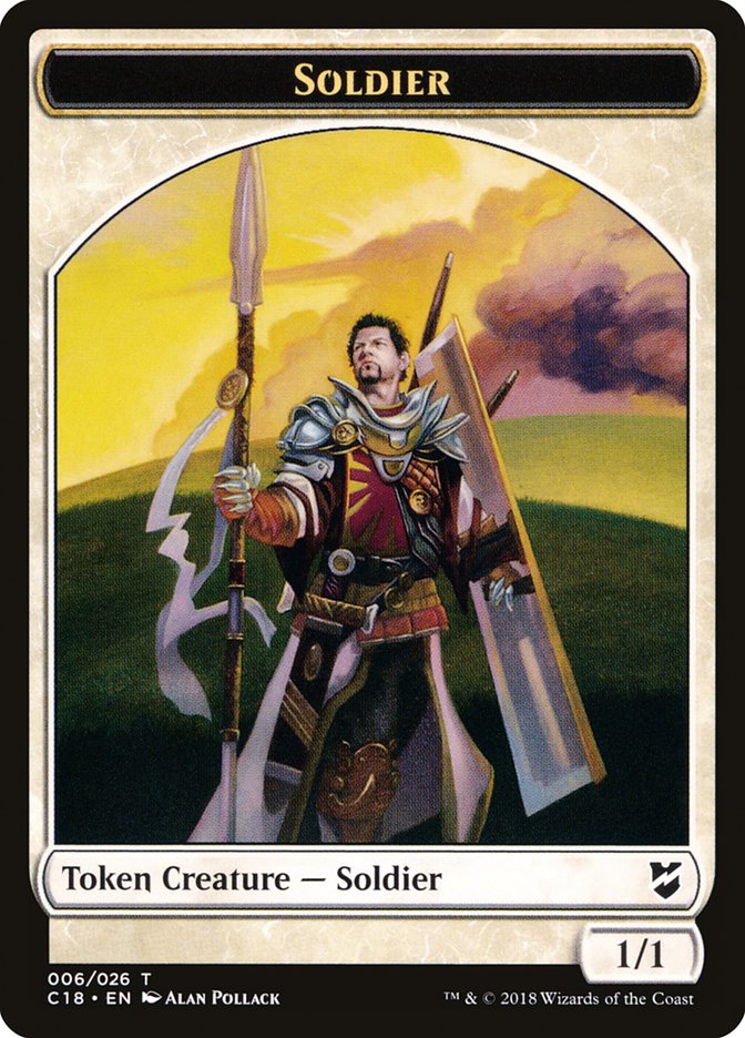 Mask // Soldier Double-Sided Token [Commander 2018 Tokens] | Silver Goblin